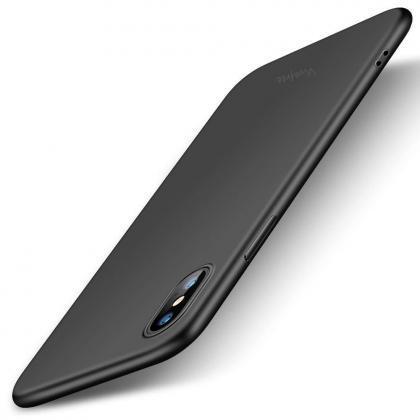 Iphone X Xs Sleek Flat Black Matte Case