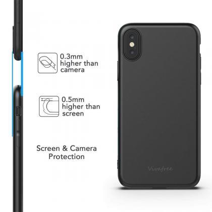 Iphone X Xs Sleek Flat Black Matte Case
